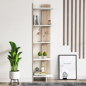 Movable <strong>Book</strong> <strong>Shelf</strong> <strong>on</strong> the Wall Bamboo Bookshelves Cupboard Bookcase Decorative Library Bookshelf School - Product Image 3