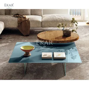 New Design Modern Glass Coffe Table:Elegant Living Room Centerpiece Custom Colors Available Coffee Table