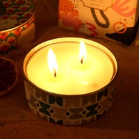 Bougie artisanale en cire de soja en boîte de conserve avec languette à tirer, fabrication créative pour la maison, vente en gros et livraison directe