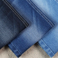 Tissu en denim bleu style slub de 10,7 oz pour jeans