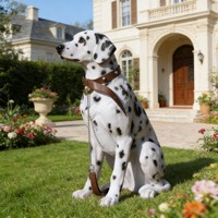 Sculpture de chien réaliste grandeur nature en résine peinte à la main, statue d'animal réaliste, décoration intérieure, parc à thème, artisanat, ornements