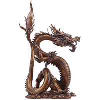 Statue de dragon chinois en cuivre violet, figurine porte-bonheur Feng Shui, décoration de bureau, cadeau d'affaires pour la maison et le bureau