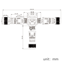 Vente en gros IP68 connecteur de fil USB étanche extérieur M20 T Type Terminal à trois voies connecteurs extérieurs haut de gamme