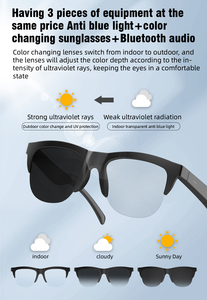 Lunettes Intelligentes 2026 F02 – Écouteurs Stéréo à Conduction <span class=keywords><strong>Osseuse</strong></span>, Contrôle Tactile, Étanchéité IP4, Assistant IA pour Musique, Appels et Sports - Product Image 4