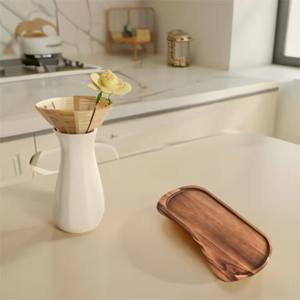 Bandeja de madera de estilo japonés innovador, tabla de quesos de madera aislada, plato de aperitivos portátil grueso para restaurante - Product Image 5