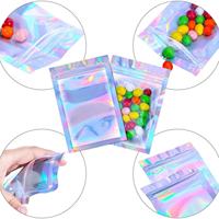 7.5*10cm 14*20cm sac Laser perforé auto-scellant Laser, étui de téléphone de bijoux, sac holographique en plastique