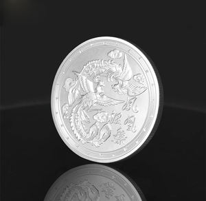 Creature mitiche Phoenix porta fortuna Phoenix modello colorato oro placcato <span class=keywords><strong>argento</strong></span> oro da collezione moneta commemorativa - Product Image 3