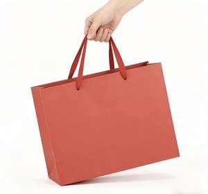 Bolsas de Regalo de Papel Recubierto con Logotipo Impreso Personalizado, Bolsas de Compras con Asas de Cinta, Relieve, para Promoción en Supermercados - Product Image 4