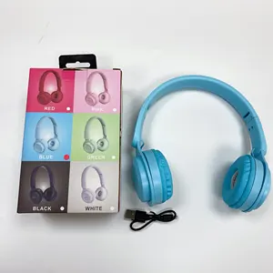 Fone de ouvido colorido mãos livres, headset para jogos de corrida, fone de ouvido sem fio com microfone, cartão de memória, 2022