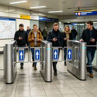 Portillon pivotant à reconnaissance faciale au design moderne pour les communautés résidentielles, les hôtels, les magasins de détail et les centres commerciaux