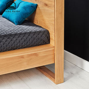 Yatak rengi ceviz kral kraliçe boyutu ile modern lüks otel odası mobilyası depolama katı ahşap karyola iskeleti - Product Image 6