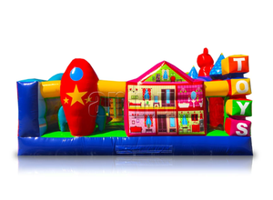 Đồ Chơi Town Theme Inflatable Bouncer Bounce House Khóa Học Trở Ngại <span class=keywords><strong>Slides</strong></span> Inflatable Trampoline Trò Chơi - Product Image 5