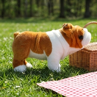 Boneka Anjing Inggris Realistis Custom Grosir, Mainan Anjing Bulldog Berkerut Wajah Terserut, Boneka Hewan Simulasi, Hadiah Plushie Anjing