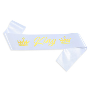 Banda de Satén Negra Divertida con Letras en Relieve de Rey y Reina, Exquisita Banda de <span class=keywords><strong>Cumpleaños</strong></span> para Niños y Niñas, Artículos de Fiesta, Regalos - Product Image 6