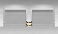 Porte à enroulement électrique en alliage d'aluminium moderne, pratique et sûre