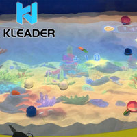 Projecteur d'écran de sol 3d, projection interactive, aire de jeux intérieure, piscine de sable, jeux pour enfants, art virtuel, plage magique