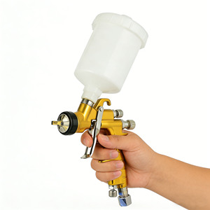 Pistolet de pulvérisation ROKO MINI WS400 <span class=keywords><strong>1</strong></span>.0/<span class=keywords><strong>1</strong></span>.2mm LVLP OEM en alliage d'aluminium pour la retouche automobile, mini pistolet de pulvérisation à gobelet tactile - Product Image 2