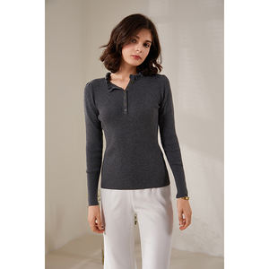 Custom Cotton Sweater for logo OEM Fashion Sweater <b>Women</b> Autumn <b>Women</b> Clothing Pullover Crochet Knit <b>Shirt</b> - Product Image 3