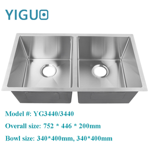 Fournisseur direct d'usine qualité et compétitif évier de cuisine SUS304 simple cuve surface brossée en acier inoxydable avec égouttoir - Product Image 4