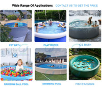 Logo personnalisé piscine gonflable extérieure piscines familiales intérieures pour adulte enfant jardin pelouse été eau fête cyan