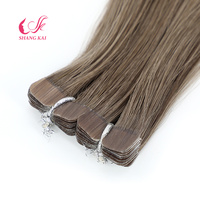 Haute Qualité Remy Mini Fleur Bande Extensions De Cheveux Super Double Dessiné Réel Bande Brun Couleur Double Dessiné Réel Bande Extensions