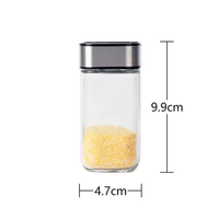 Vente en gros de récipients d'assaisonnement de 4oz pot à condiments shaker réglable pots à épices carrés en verre avec étiquette salière à épices