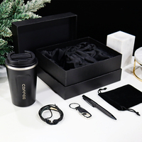 Vente en gros Coffret cadeau professionnel fête des pères LOGO personnalisé Coffret cadeau stylo tasse à café noire