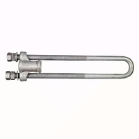 Usine directement argent fonte malléable inoxydable acier galvanisé à chaud réglable UT Wedge Clamp extérieur