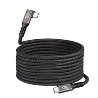 Câble USB 4.0 Type C à angle droit de 1 m, mâle vers mâle, 240 watts, 40 Gbps, 8K 60 Hz