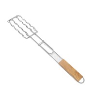 Ensemble de grille de barbecue en fil métallique et pinces pour l'extérieur, multifonctionnel, facile à nettoyer, pour poisson grillé, hot-dogs, hamburgers