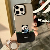 Coque de téléphone mignonne motif dessin animé panda chat noir, style rétro gothique, imprimé serpent, protection pour iPhone 17 Pro Max 16 15 14 13 12 11 X