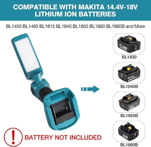 <span class=keywords><strong>Lampe</strong></span> torche 1000LM pour batterie Mak Tas <span class=keywords><strong>18V</strong></span>, projecteur portatif de chantier, <span class=keywords><strong>lampe</strong></span> de bureau avec port USB pour camping, garage, atelier - Product Image 2