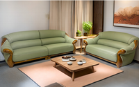 Ensemble de canapés en bois massif Ujinwood avec revêtement en cuir synthétique, design minimaliste réglable, bonne qualité