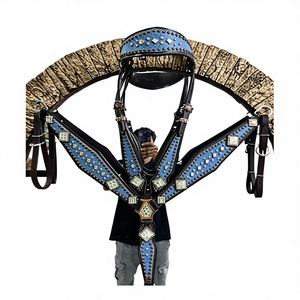 Juego de Arreos Ecuestres Occidentales de Diseño Único, Cuero Genuino, Silla de Montar de Contacto Cercano, Brida, Estribos, Cuero para Estribos, Doma Clásica, Mejor Precio - Product Image 1