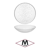 Assiette creuse en verre Io 22 cm transparente M1934
