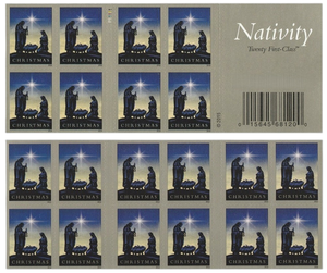 2018 Madonna e Bambino 2014 Natale Francobollo <span class=keywords><strong>di</strong></span> prima classe USA Jima 5 fogli da 100 pezzi Disponibilità immediata - Product Image 6