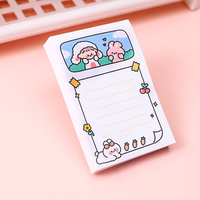Bloc-notes adhésifs portables mignons de dessin animé en gros, logo personnalisé, design créatif, adhésif de qualité supérieure, fournitures de bureau et scolaires en vrac