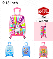 Nouvelle Valise PC de 18 Pouces avec Images de Dessins Animés, Impression 3D, Bagage de Voyage pour Enfants, Vente en Gros