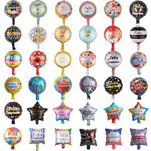 10 pouces Feliz Cumpleanos métallisé Globo <span class=keywords><strong>espagnol</strong></span> joyeux anniversaire ballons en aluminium pour fournitures de décoration de fête d'anniversaire - Product Image 1