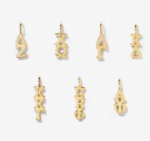 Collar con Colgante de Letra Griega Kappa Delta KD, Minimalista, de Acero Inoxidable, Impermeable, para Hermandad - Product Image 5