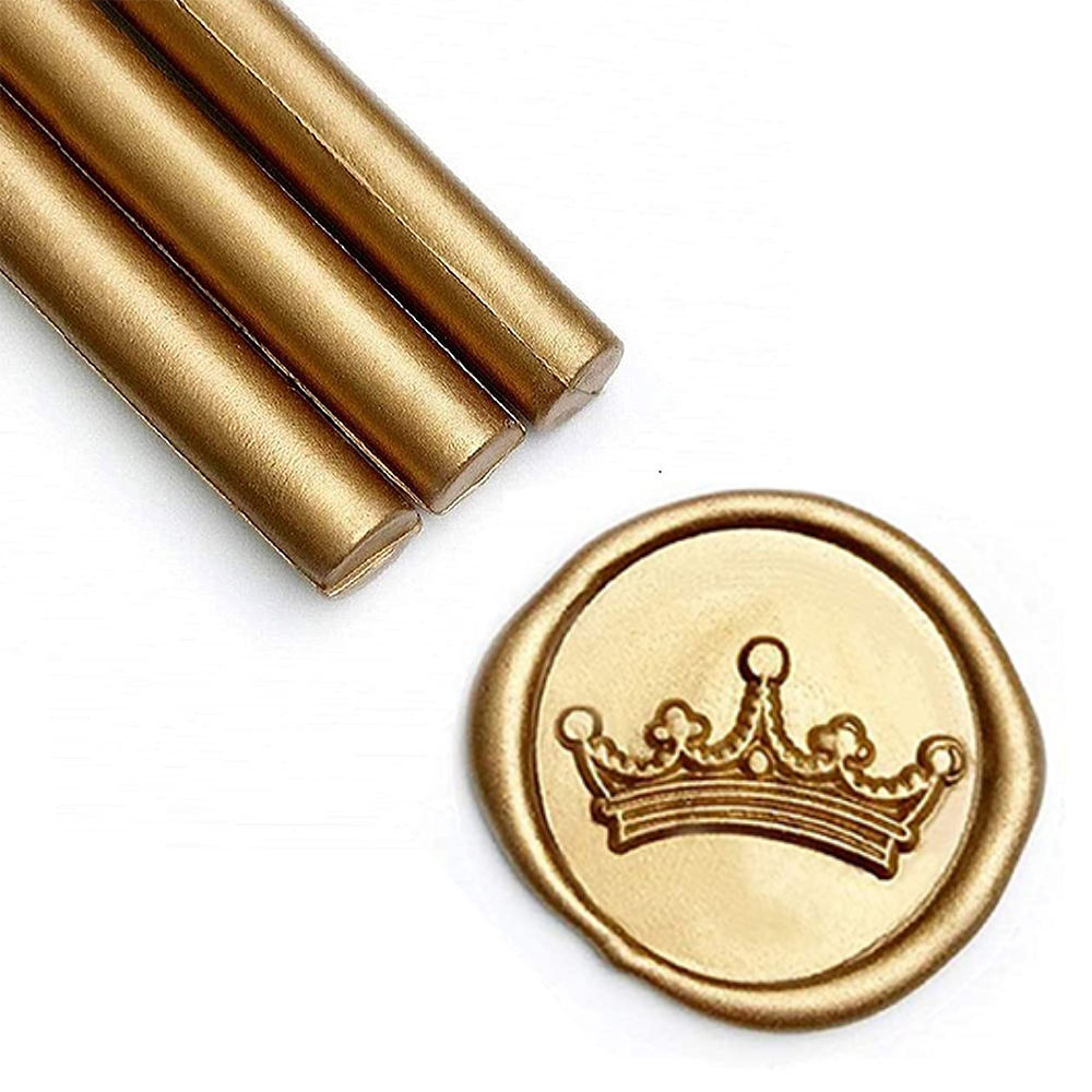 Kit Sigillo Di Cera - 100 Perline Dorate Con Cucchiaio | Per Inviti, Buste E Regali Con Stile - Foto 3