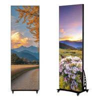 Écran d'affichage publicitaire vertical pliable à LED pour la promotion en supermarché et en magasin