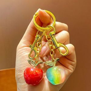 Porte-clés Mini Pomme 3D en Gros, Pendentif Fruit Mignon, Accessoires de Bricolage, Anneau de Clé de Voiture - Product Image 2