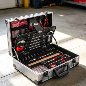Kit d'outils à main polyvalent de 105 pièces pour les grands projets d'infrastructure et les systèmes de transmission professionnels (clés à douilles dynamométriques) - Product Image 1