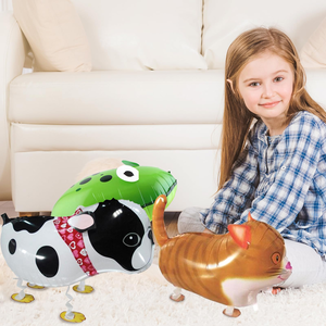 Nouveauté : Ballons en aluminium 3D de dessins animés (Girafe, Dinosaure, Chat, Chien) avec roues pour animaux de compagnie, parfaits pour les fêtes d'anniversaire en extérieur - Product Image 5