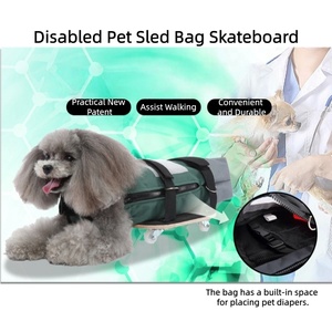 USMILEPET Nouveau design Tissu+Bois 4 roues Écologique Sac de transport pour animaux handicapés Scooter Aide à la marche pour animaux - Product Image 2