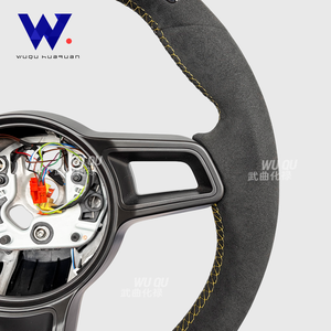 Volant en cuir de cerf avec LED pour <span class=keywords><strong>Porsche</strong></span> Panamera Cayenne Macan 718 911 991 992 995 996 997 991 970 971 Boxster Cayman - Product Image 4
