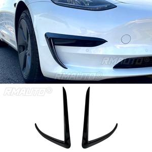 Cadre de décoration pour prise d'air avant de voiture pour Tesla Model 3 2017+ - Accessoires de voiture - Modification de la couverture du séparateur de pare-chocs - Product Image 3