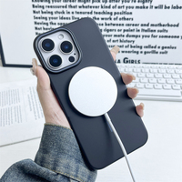 Coque en silicone pour charge sans fil pour iPhone 16 15 14 13 12 11 Pro Max Plus XS XR 7 8, magnétique, colorée
