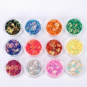 Wholesale <b>Nail</b> Art Diy <b>Nail</b> Decorative Star Shape Sequins <b>Glitter</b> Powder 6 Colors /set 12 Colors /Set - Product Image 2